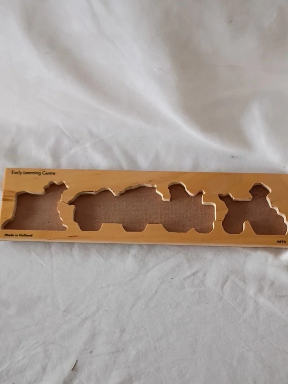 EUC Vintage Early Learning Centre Holland Farm Tractor Cow Wooden Peg Puzzle